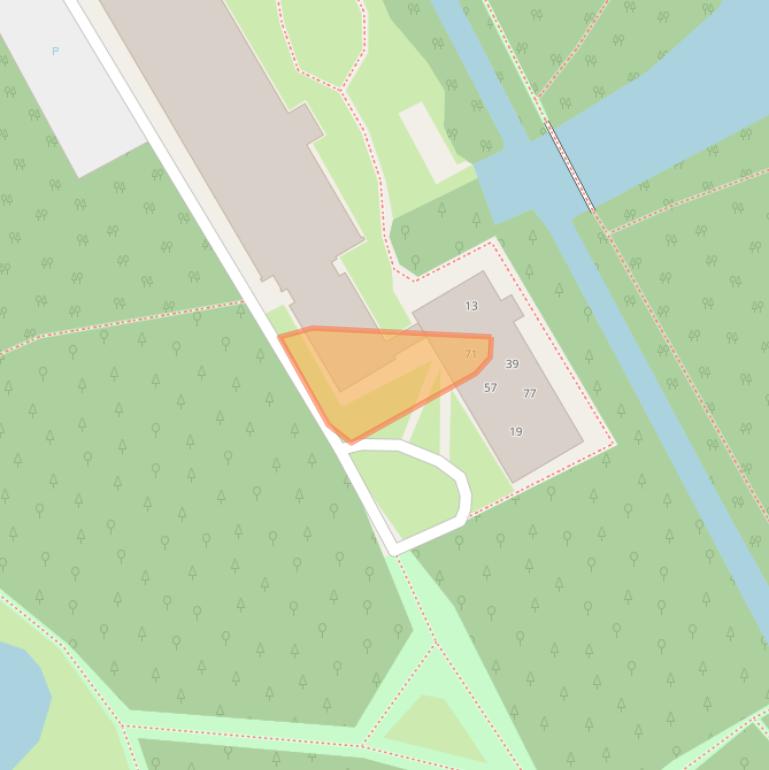 Kaart van postcodegebied 2596RN.