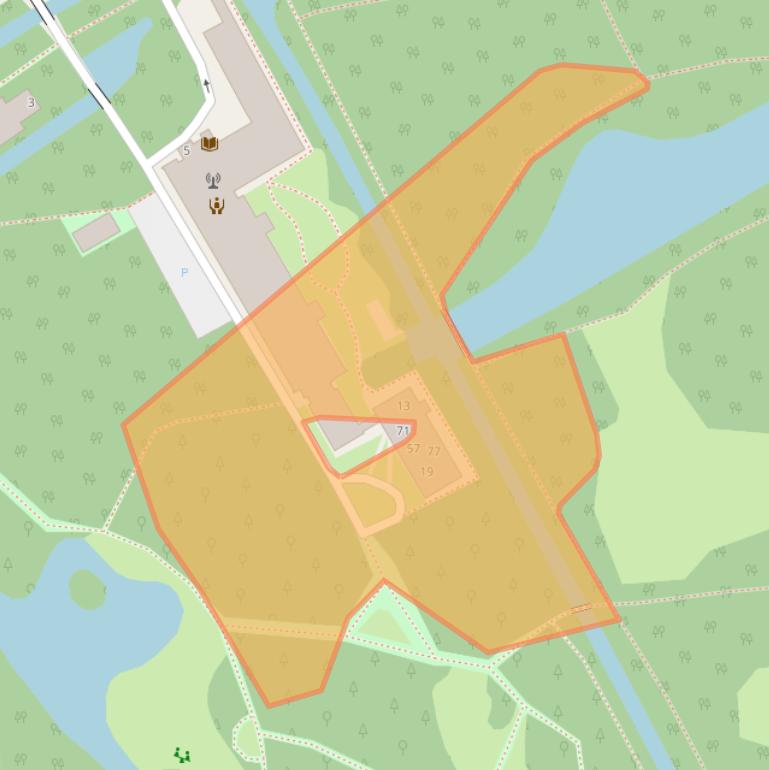 Kaart van postcodegebied 2596RP.