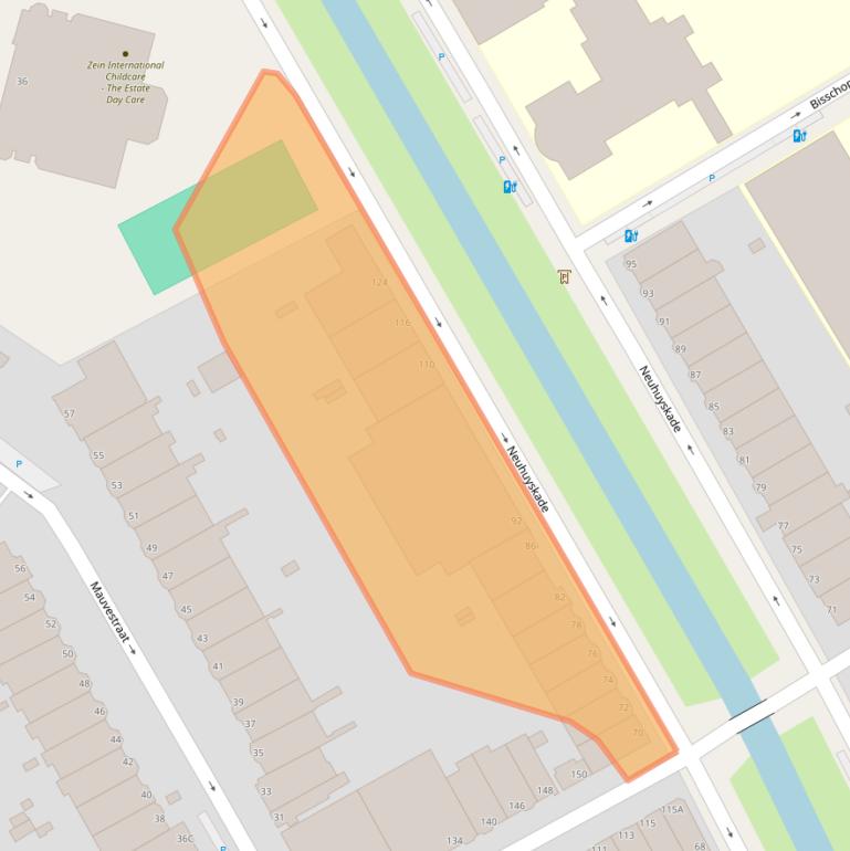 Kaart van postcodegebied 2596XM.