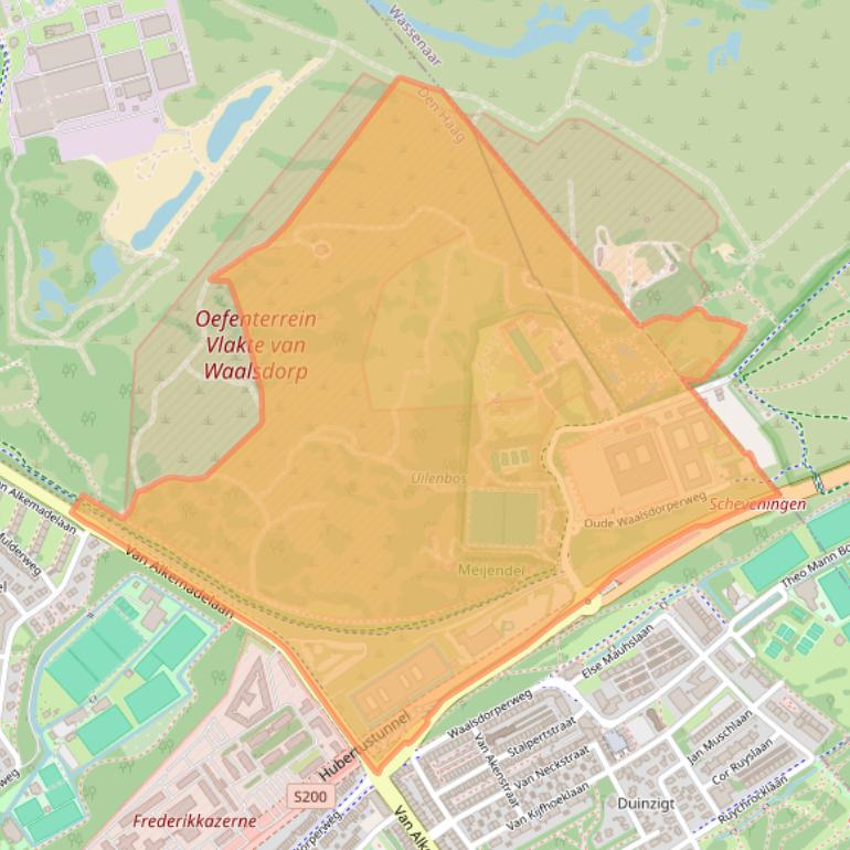 Kaart van postcodegebied 2597AK.