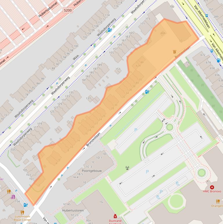 Kaart van postcodegebied 2597AZ.