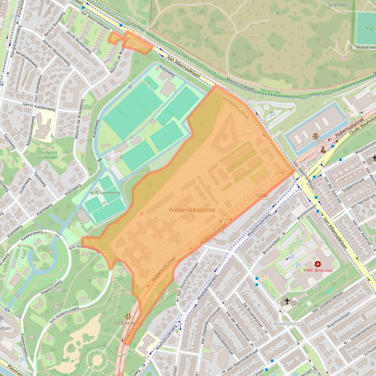 Kaart van postcodegebied 2597BC.