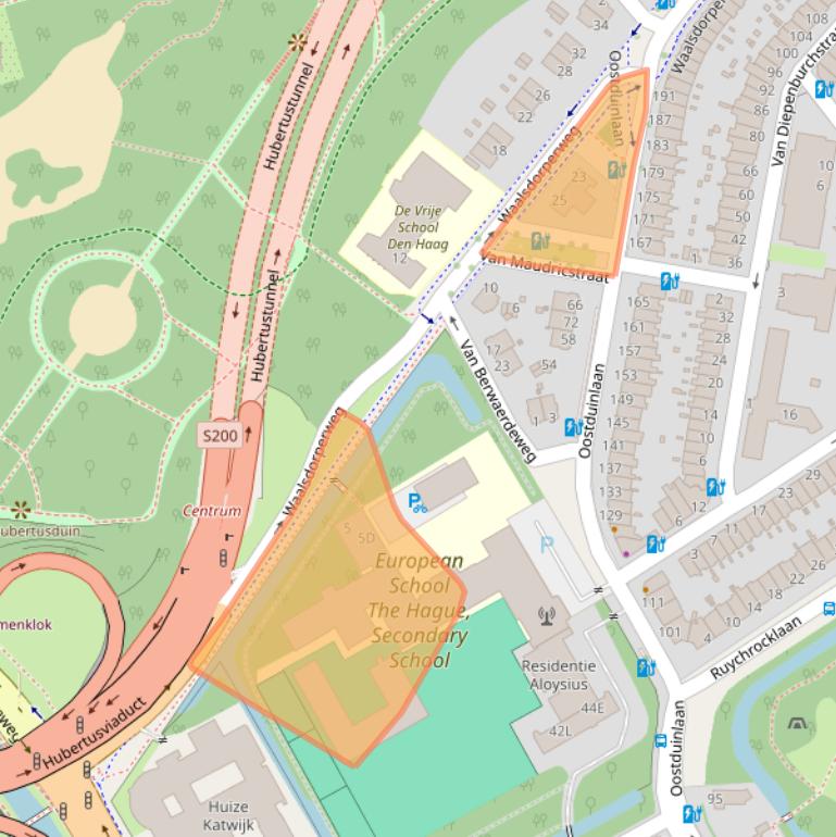 Kaart van postcodegebied 2597HN.