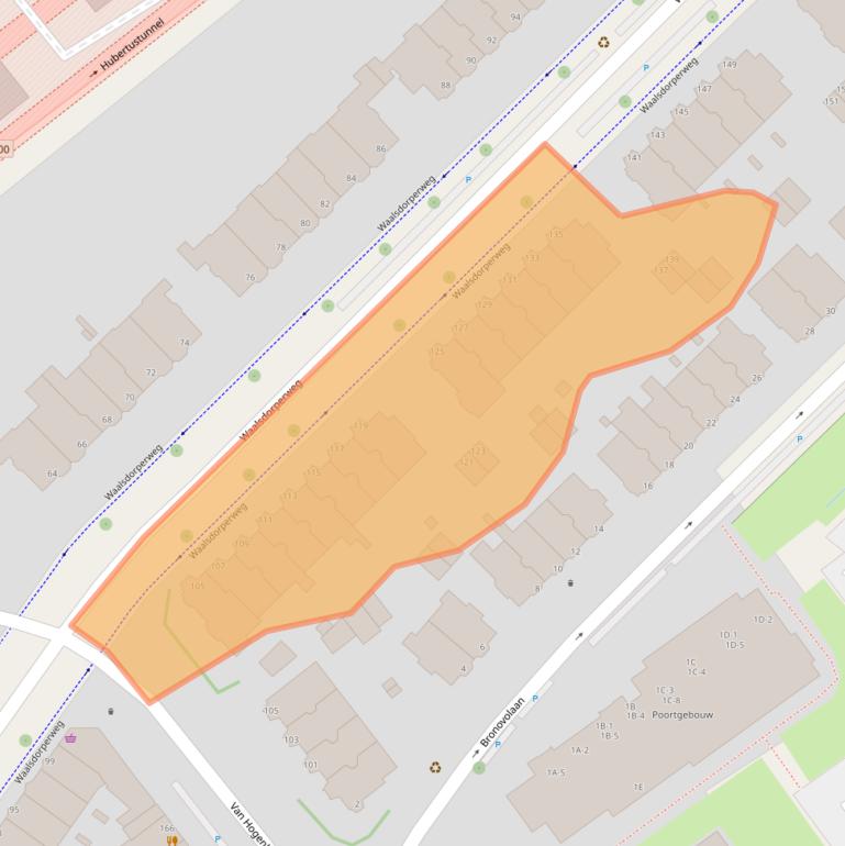 Kaart van postcodegebied 2597HS.