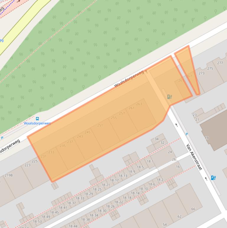 Kaart van postcodegebied 2597HW.