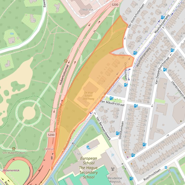 Kaart van postcodegebied 2597JB.