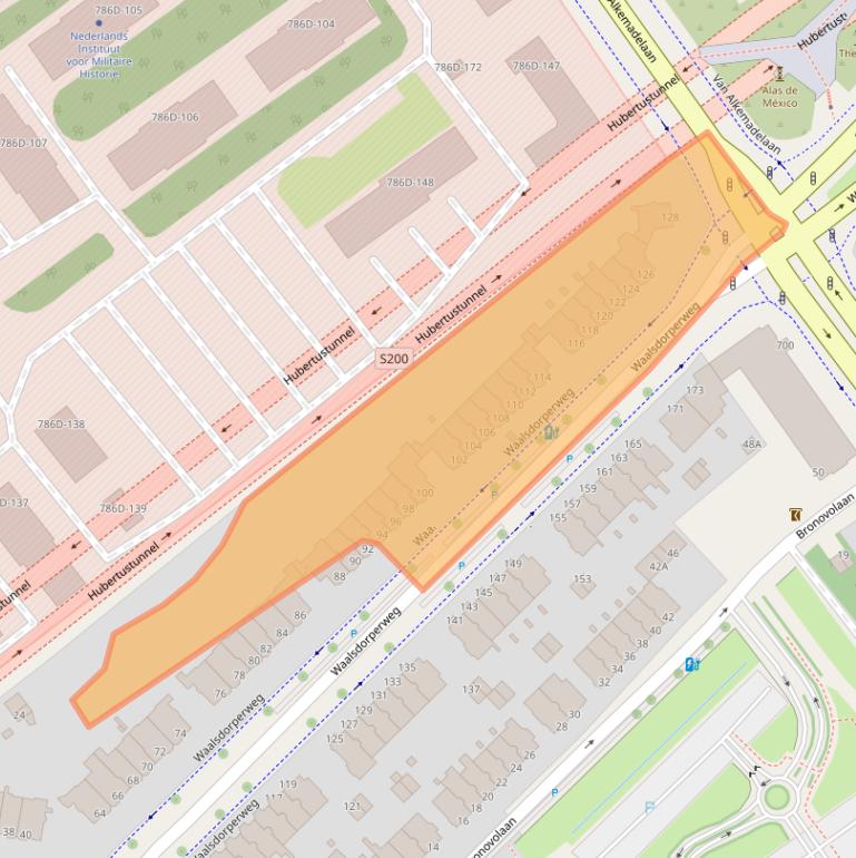 Kaart van postcodegebied 2597JE.