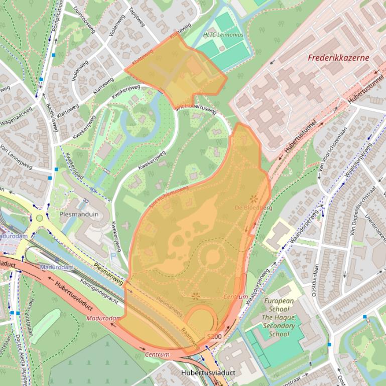 Kaart van postcodegebied 2597JH.