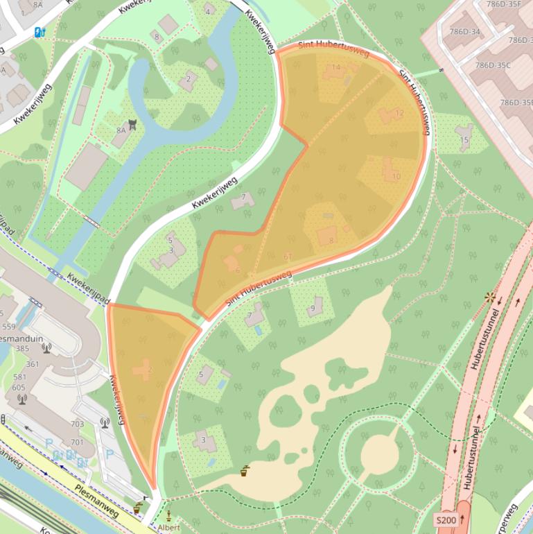 Kaart van postcodegebied 2597JJ.