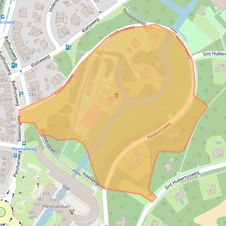 Kaart van postcodegebied 2597JK.