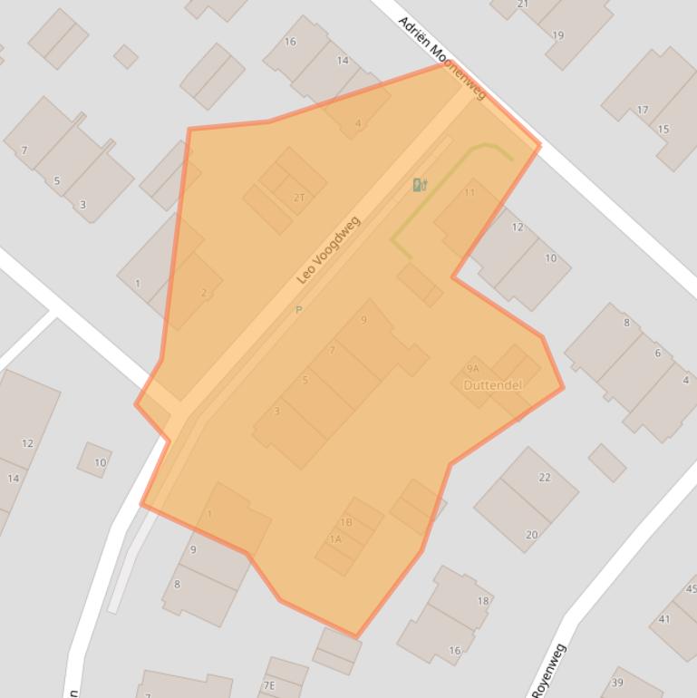 Kaart van postcodegebied 2597NP.