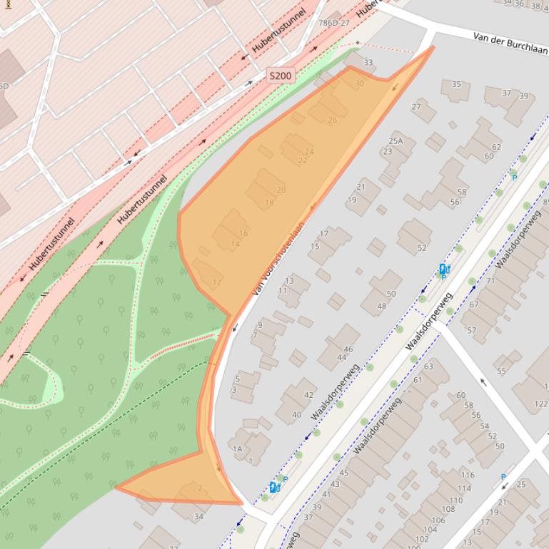 Kaart van postcodegebied 2597PB.