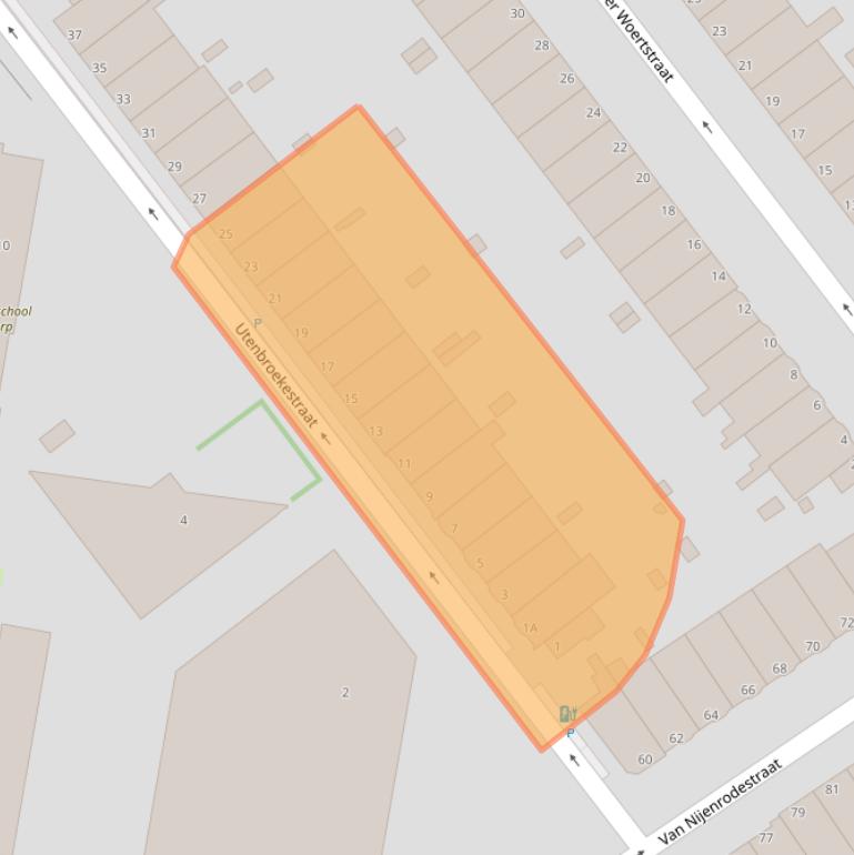 Kaart van postcodegebied 2597PG.