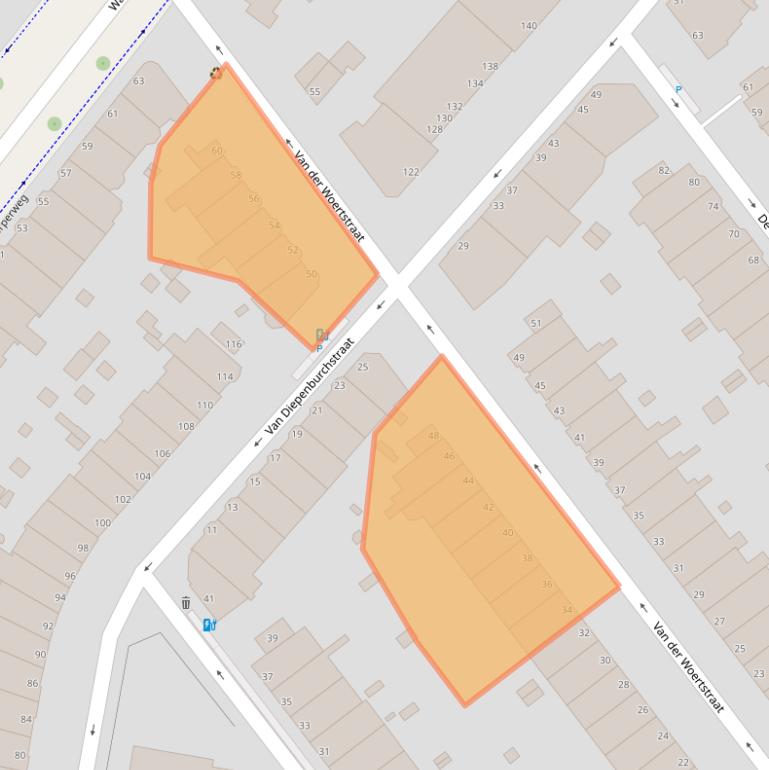 Kaart van postcodegebied 2597PL.