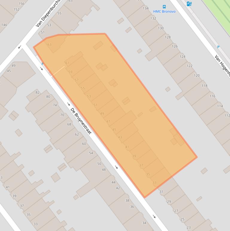 Kaart van postcodegebied 2597RE.