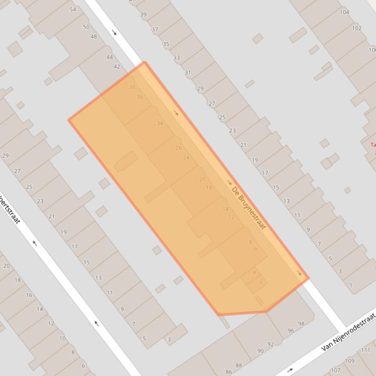 Kaart van postcodegebied 2597RG.