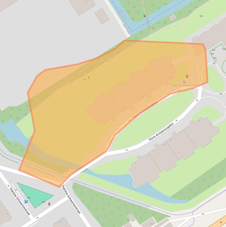 Kaart van postcodegebied 2597ST.