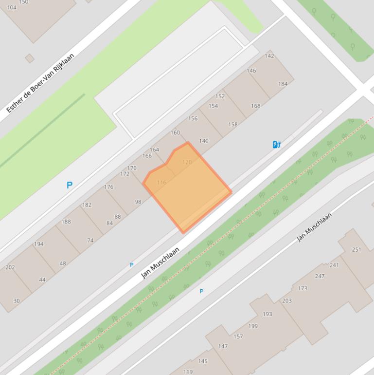 Kaart van postcodegebied 2597VA.