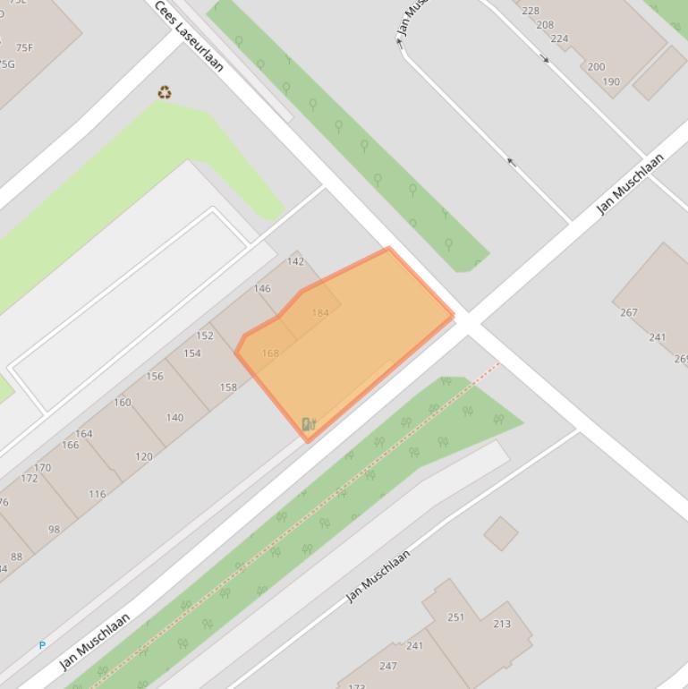 Kaart van postcodegebied 2597VC.