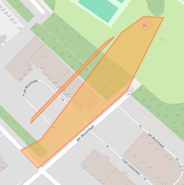 Kaart van postcodegebied 2597VD.