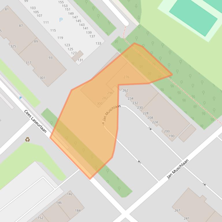 Kaart van postcodegebied 2597VG.