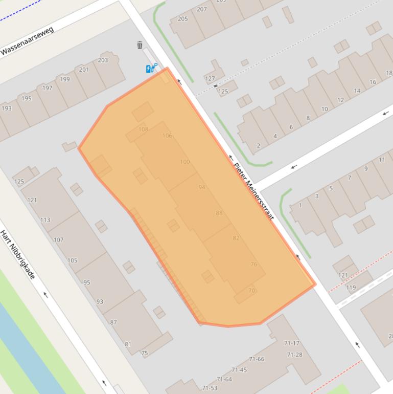 Kaart van postcodegebied 2597VM.