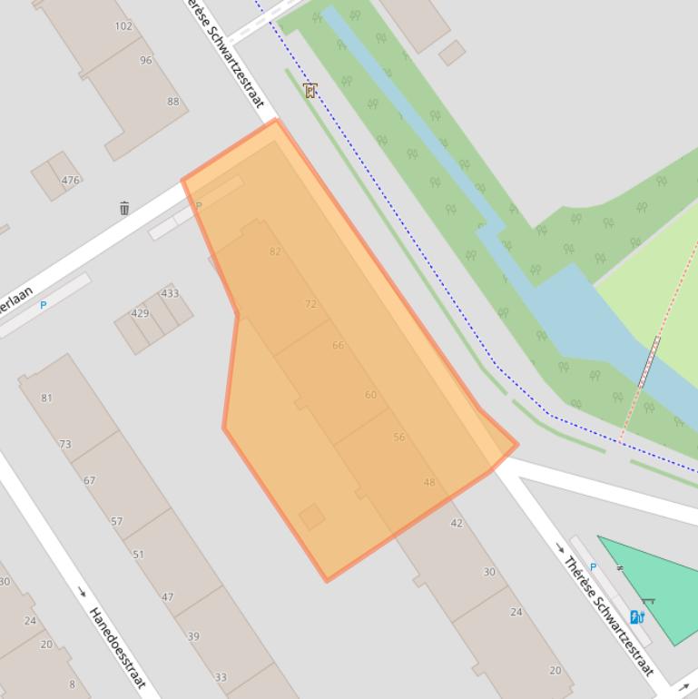 Kaart van postcodegebied 2597XL.