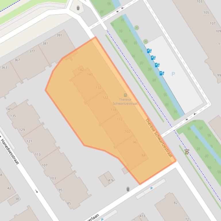 Kaart van postcodegebied 2597XM.