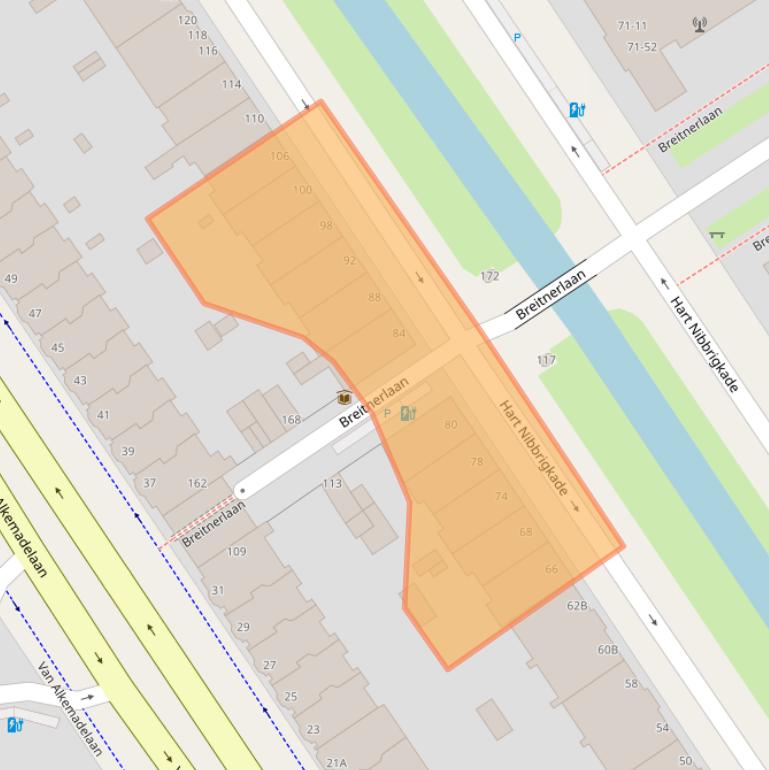 Kaart van postcodegebied 2597XX.