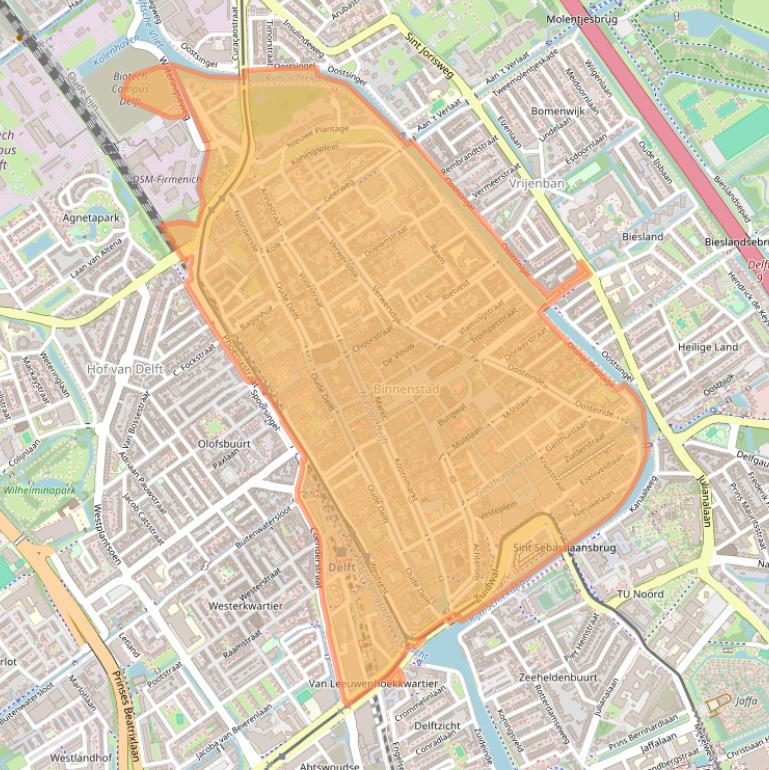 Kaart van postcodegebied 2611.