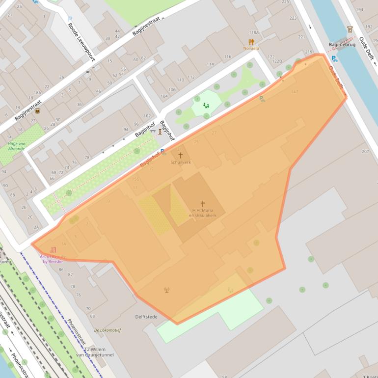 Kaart van postcodegebied 2611AN.