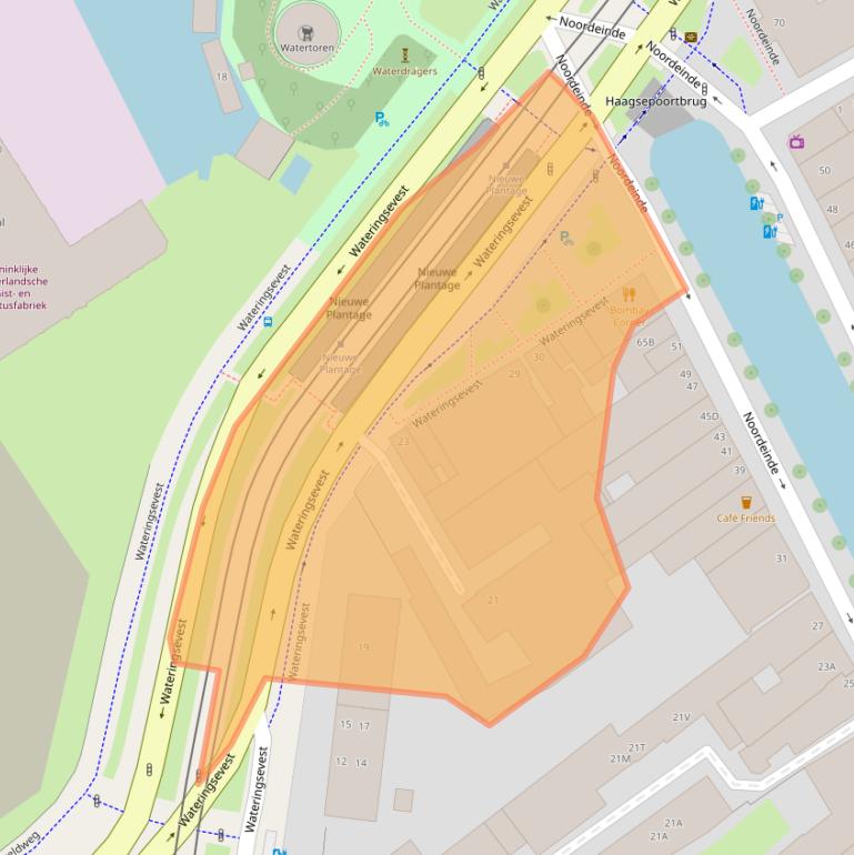 Kaart van postcodegebied 2611AW.