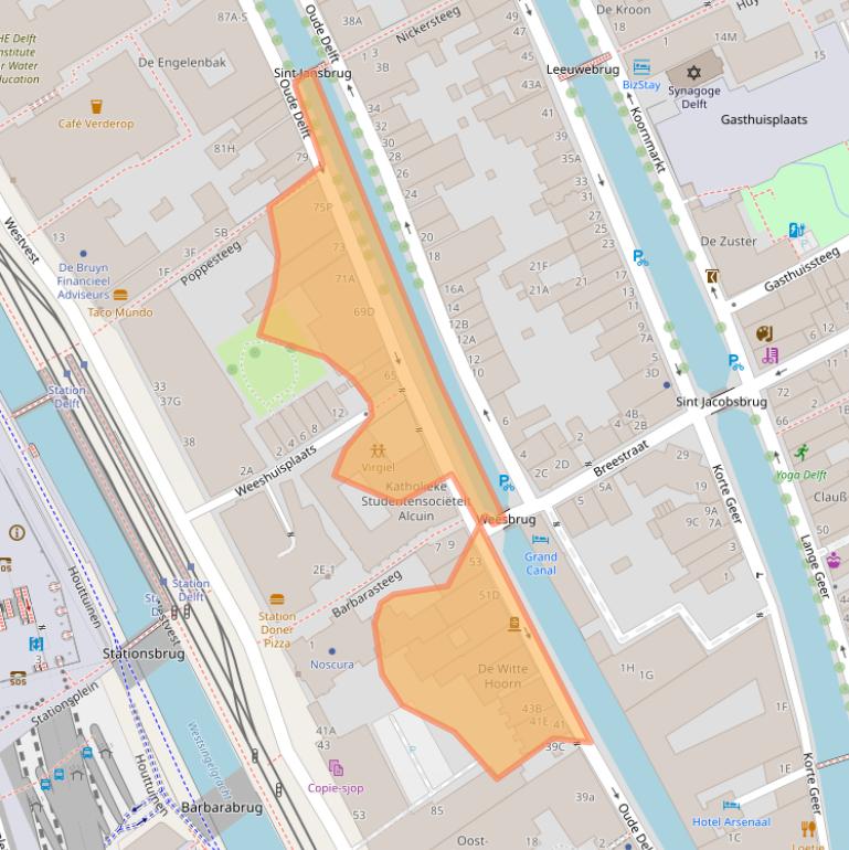 Kaart van postcodegebied 2611BC.