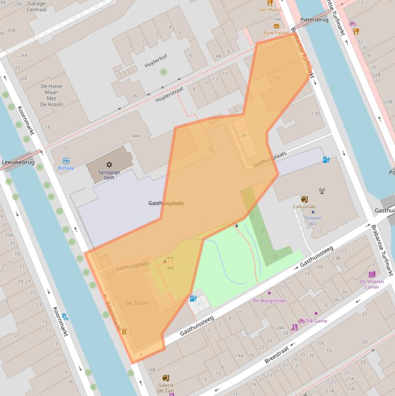 Kaart van postcodegebied 2611BN.