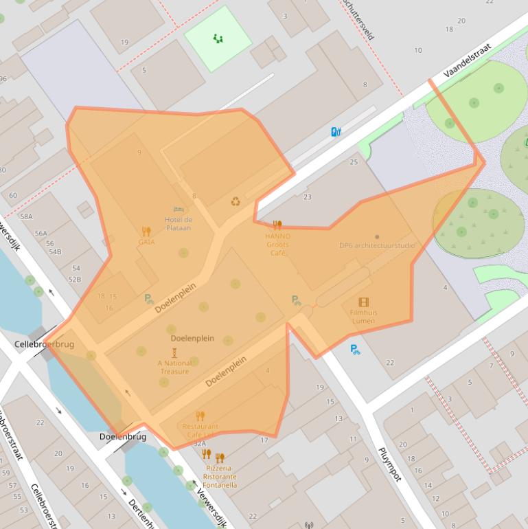 Kaart van postcodegebied 2611BP.