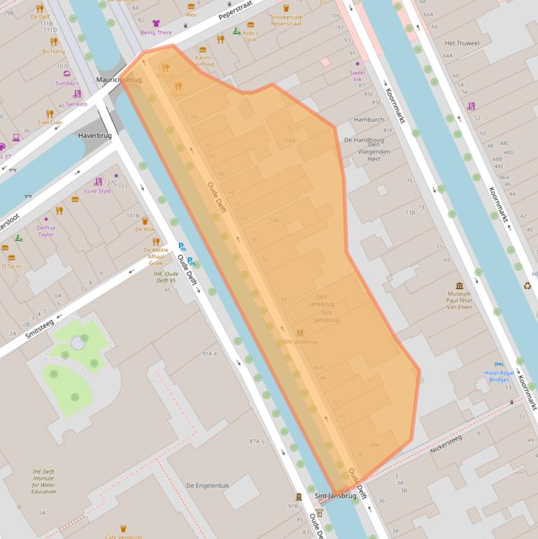 Kaart van postcodegebied 2611CD.