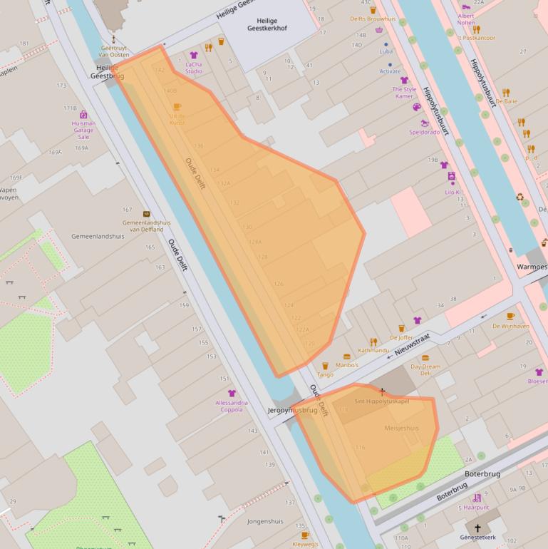 Kaart van postcodegebied 2611CG.