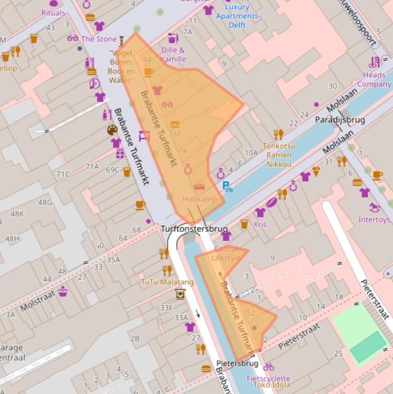 Kaart van postcodegebied 2611CP.