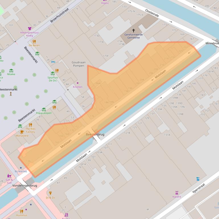 Kaart van postcodegebied 2611CZ.