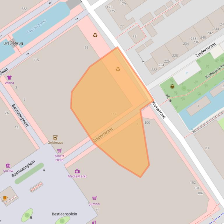 Kaart van postcodegebied 2611DH.