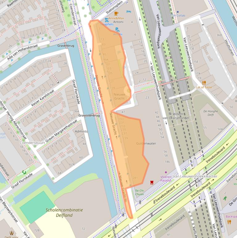 Kaart van postcodegebied 2611DV.