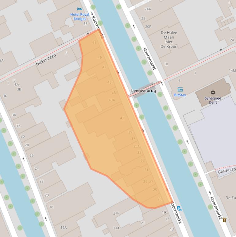 Kaart van postcodegebied 2611EB.