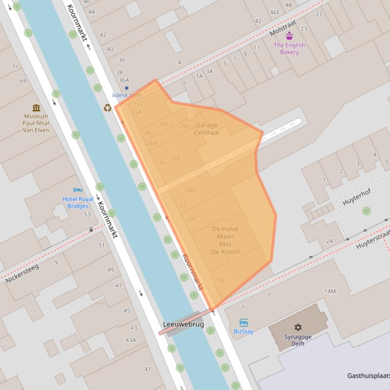 Kaart van postcodegebied 2611EG.