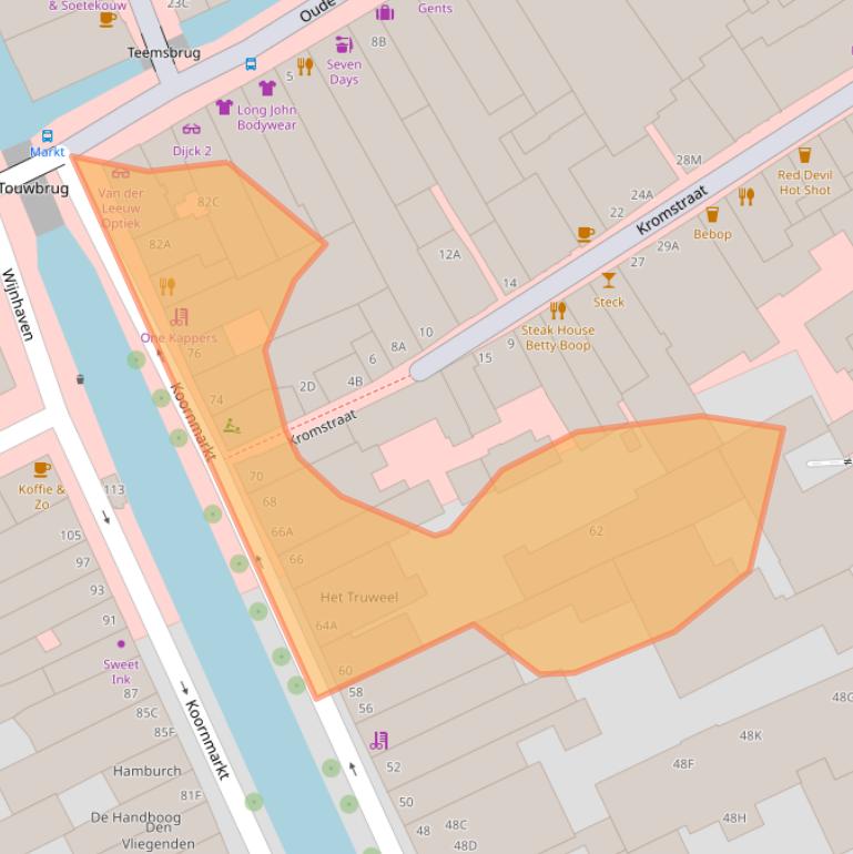 Kaart van postcodegebied 2611EJ.