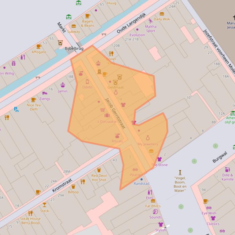 Kaart van postcodegebied 2611ES.