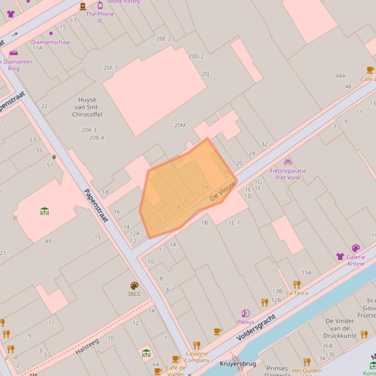 Kaart van postcodegebied 2611EX.