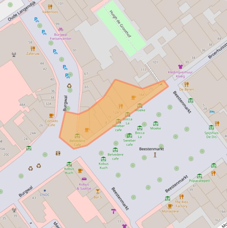 Kaart van postcodegebied 2611GB.