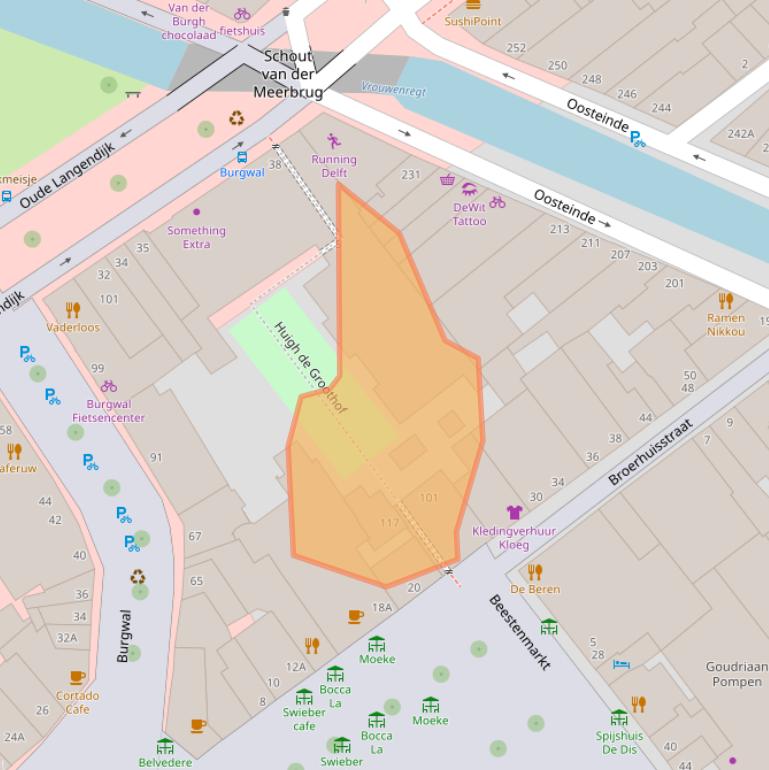 Kaart van postcodegebied 2611GN.