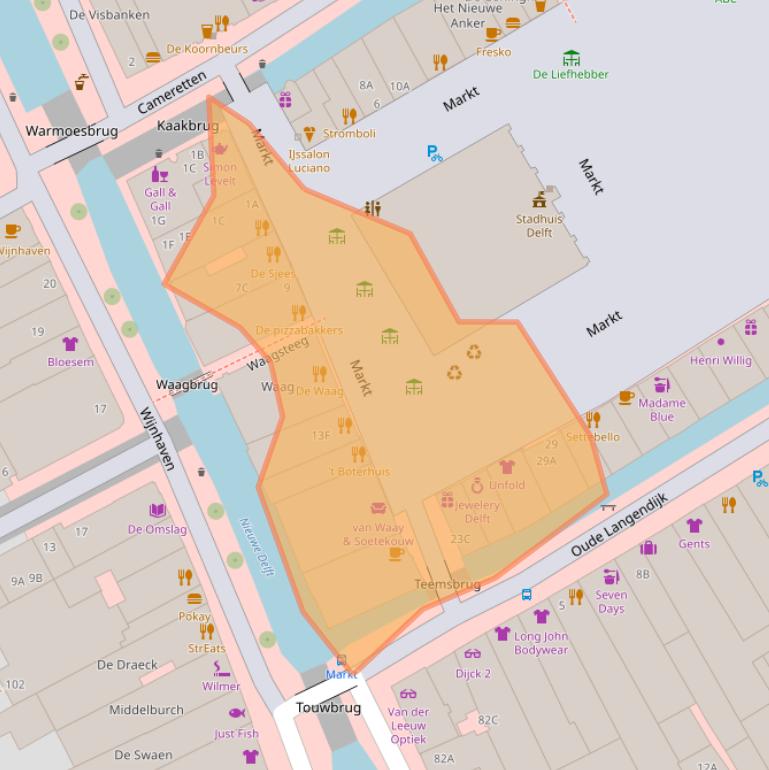 Kaart van postcodegebied 2611GP.