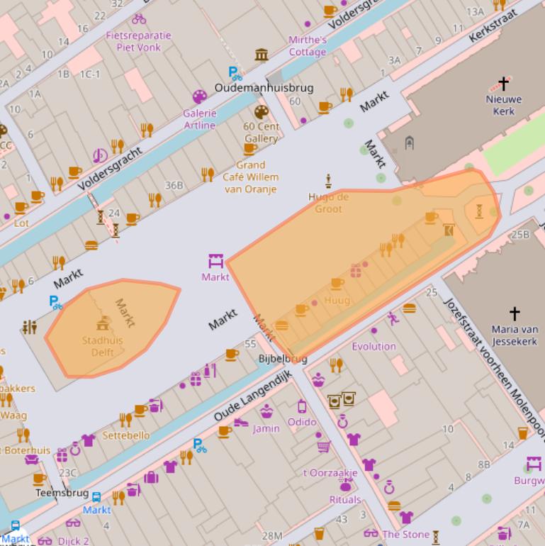 Kaart van postcodegebied 2611GS.